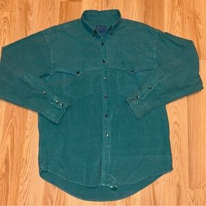 Vintage High Grade Western Wear by Pendleton Turquoise Button Down Men’s Medium